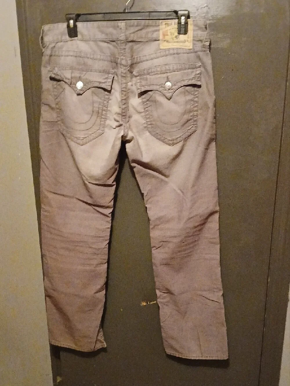 True Religion Men's Light Gray Chinos